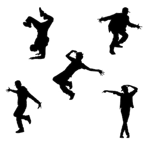 Hiphop danseres silhouet downloaden