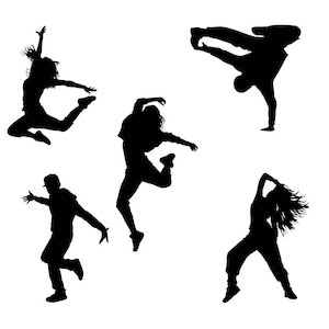 Descarga de silueta de bailarina de hip hop