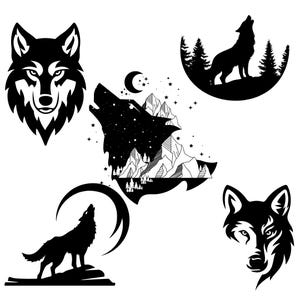 Majestic Wolf Silhouette Digital Download | Wildlife Art Printable