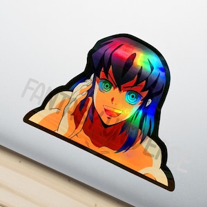 Holographic anime Stickers / Anime Car Sticker / Waterproof Anime Decal