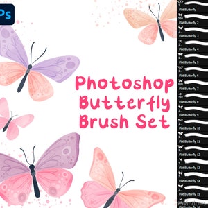 Photoshop Butterfly Brushes - Clip Studio Paint butterfly brush - Photoshop Butterfly Stamp Brushes