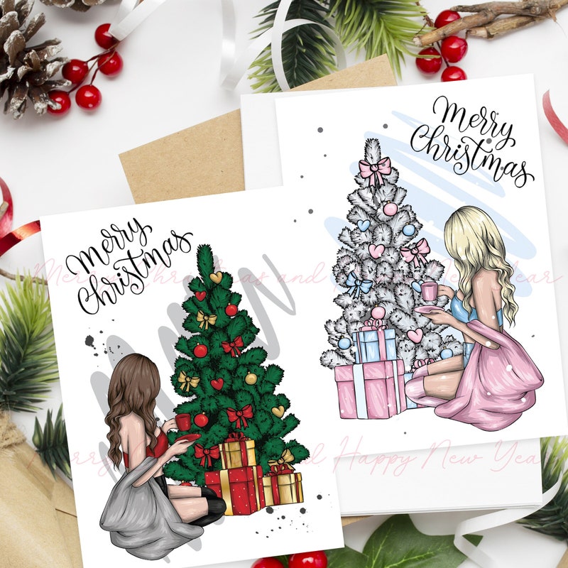 Stylish Holiday Card Etsy
