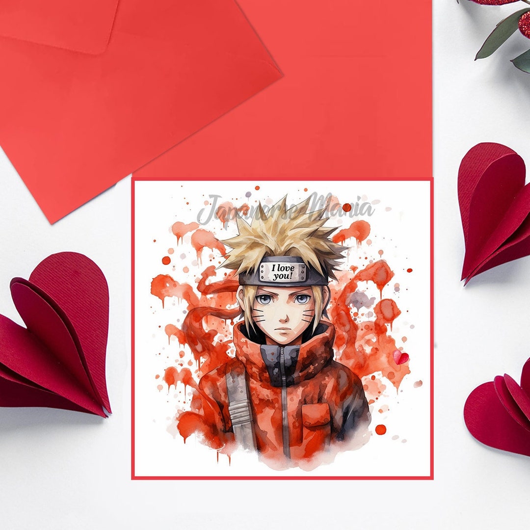 New Aime Card Anime Valentines Card Anime Card Anime Love Card Anime Valentines Gift ...