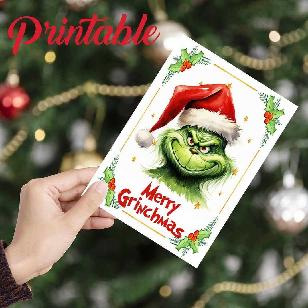 Printable Merry Grinchmas Card Printable Christmas Grinch Etsy Printable Merry Grinchmas Card Printable Christmas Grinch Etsy