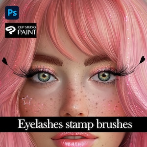 30 Photoshop Eyelash stamp brushes - Lashes brushes - Lashes stamps - Clip Studio Paint Eyelashes stamps