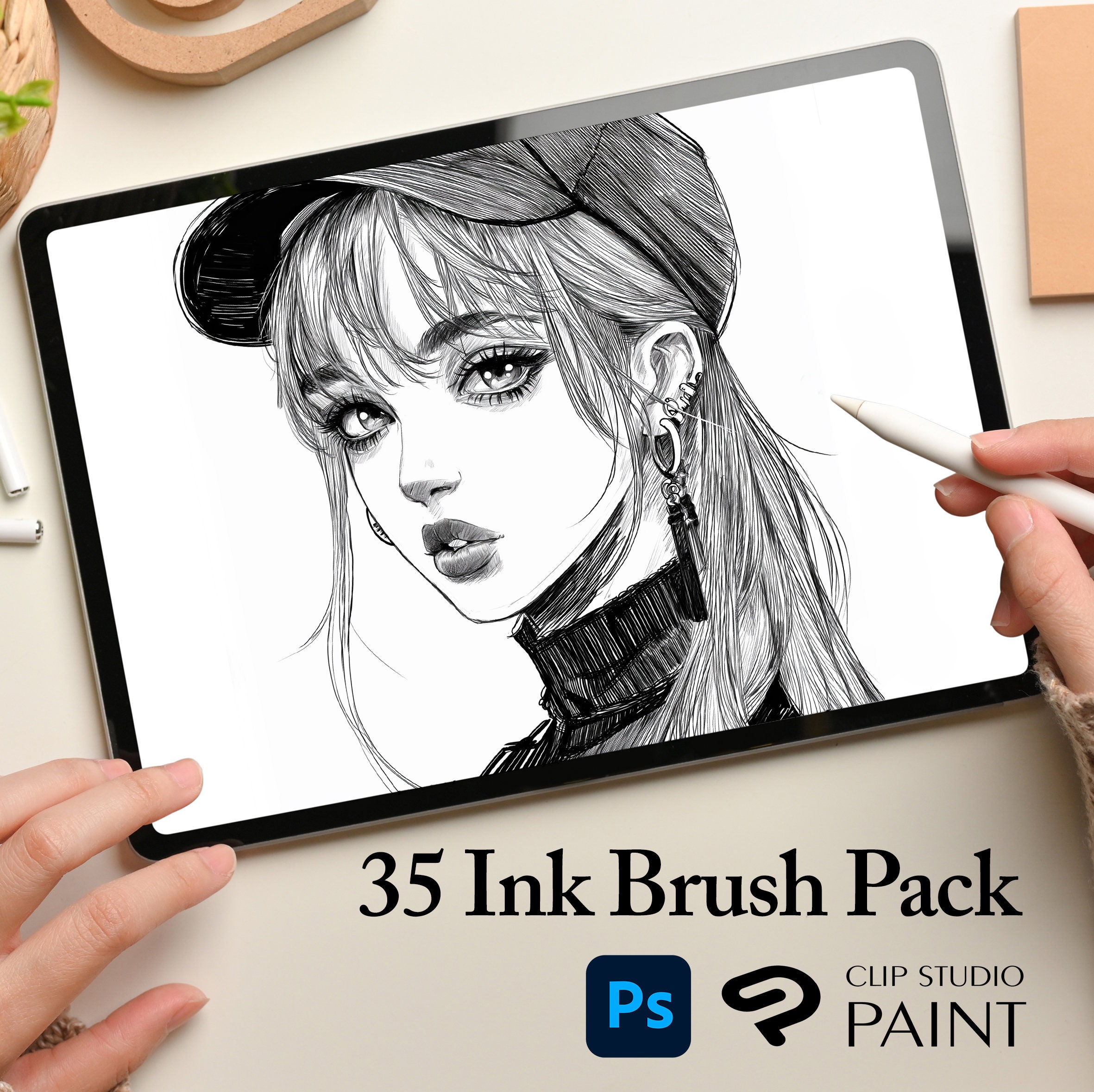 880 Brushes for Photoshop and Clipstudio Paint - Photoshop Brush Mega ...