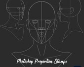 Photoshop Proportion Stamps  - Proportions Brushes for Digital Portraits -  Clip Studio Paint Proportion Stamps