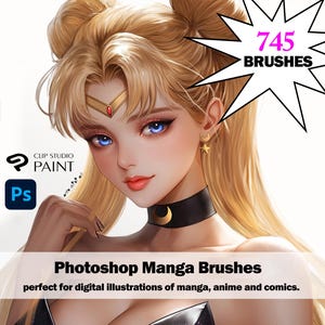 745 pinceaux manga Photoshop - Pinceaux Photoshop Anime - Clip Studio Paint