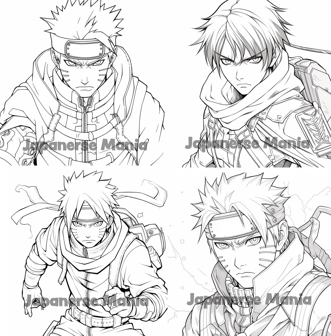 20 Anime Boys Coloring Pages Coloring Pages of Manga Boys Manga Boy ...