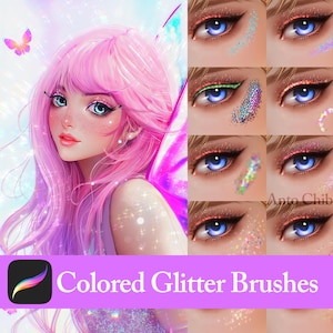 Pennelli Procreate Multicolored Glitter - Pennelli Procreate Multicolored - Pennelli Procreate