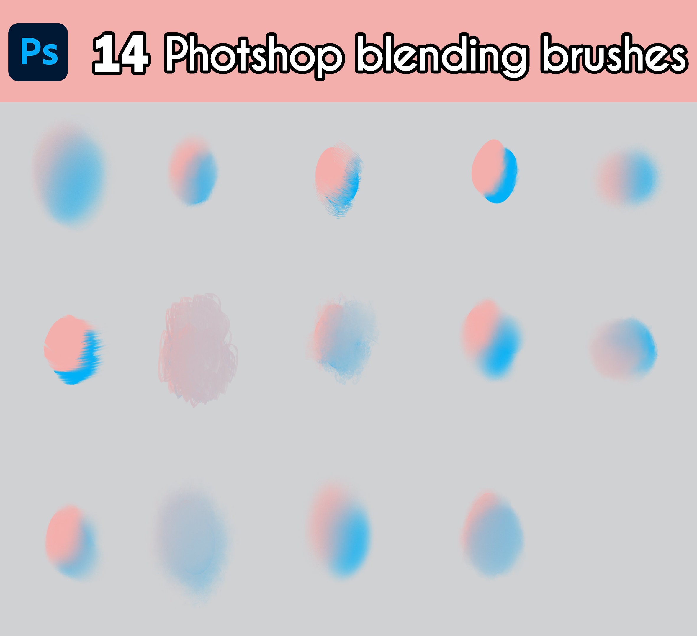 14 BLENDING Tools for smudge Tools Skin Tones Tutorial PSD Etsy