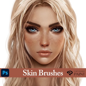 40 Photoshop Skin Brushes - Clip Studio Pinsel für die Haut (Sommersprossen, Poren, Punkte, Hautstruktur, Lippenstruktur, Iris, verstreute Punkte)