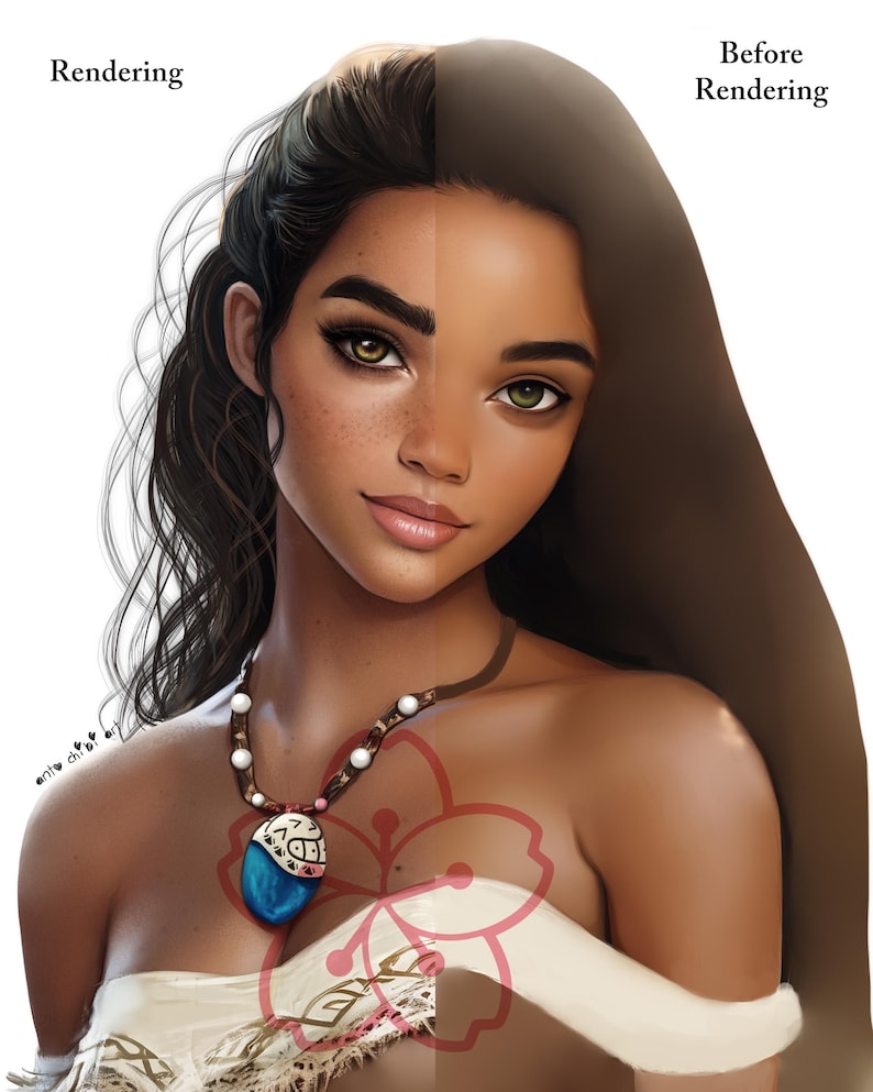 130 Photoshop Portrait Brushes: Photoshop Skin Brushes + Photoshop Hair Brushes + Blender - Clip Studio Paint brushes for digital portrait image 9