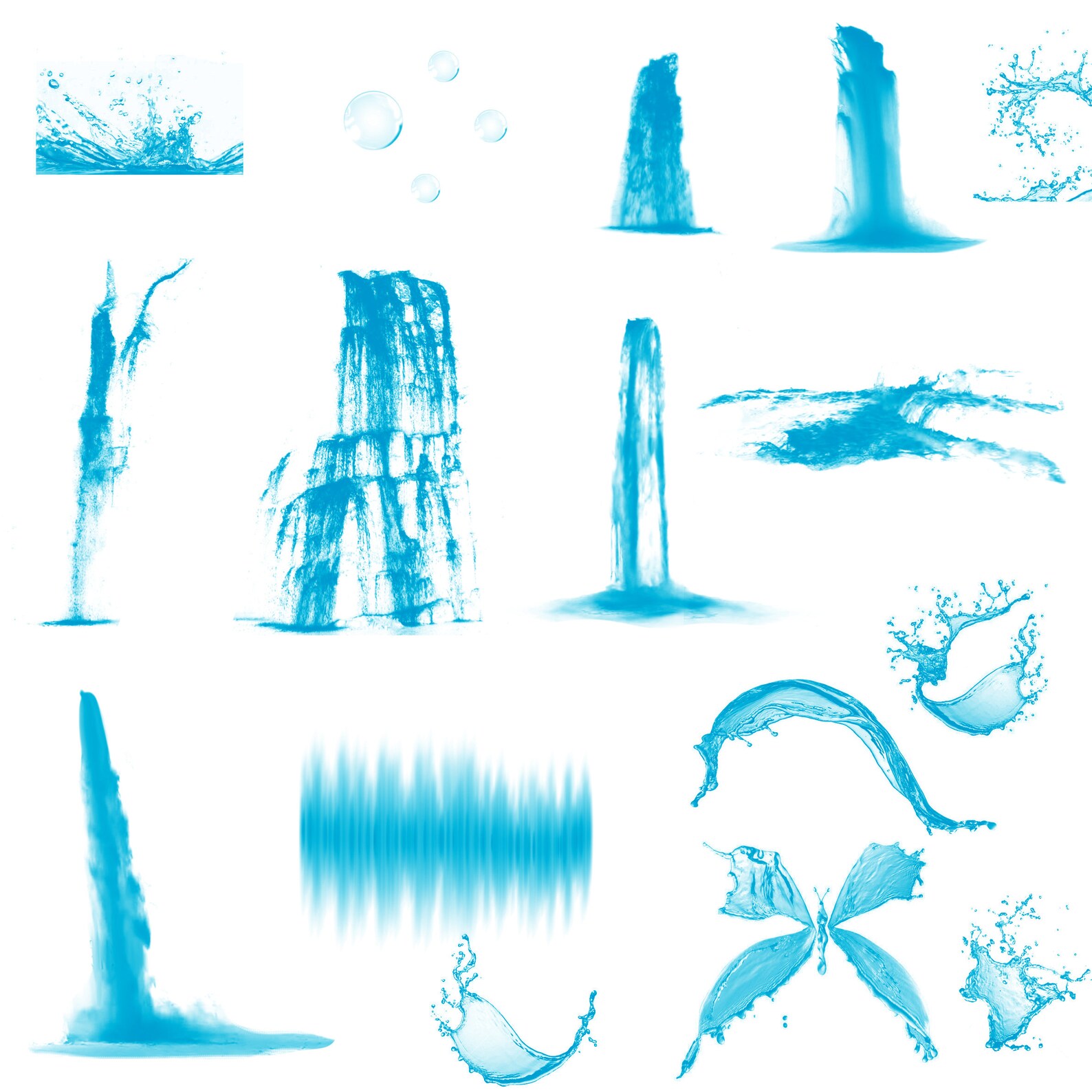 Water Brushes. Water Brushpack water, Waterfall, Bubbles