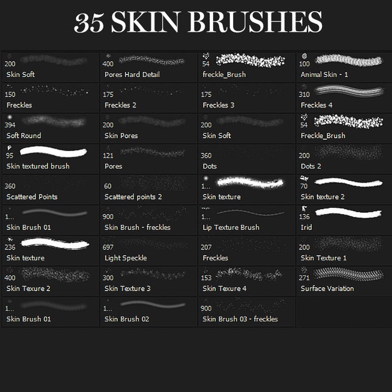 35 Skin Brushes Clip Studio Paint Skin Brushes Freckles