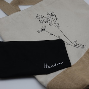 Jute bag, jute bag, carrier bag, shopping bag, name bag, market bag, flower bag, flower shopper image 4