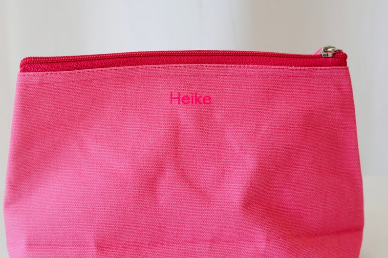 Personalized cosmetic bag, pink cosmetic bag, make-up bag, women's cosmetic bag, women's cosmetic bag, gift under 20 euros image 5