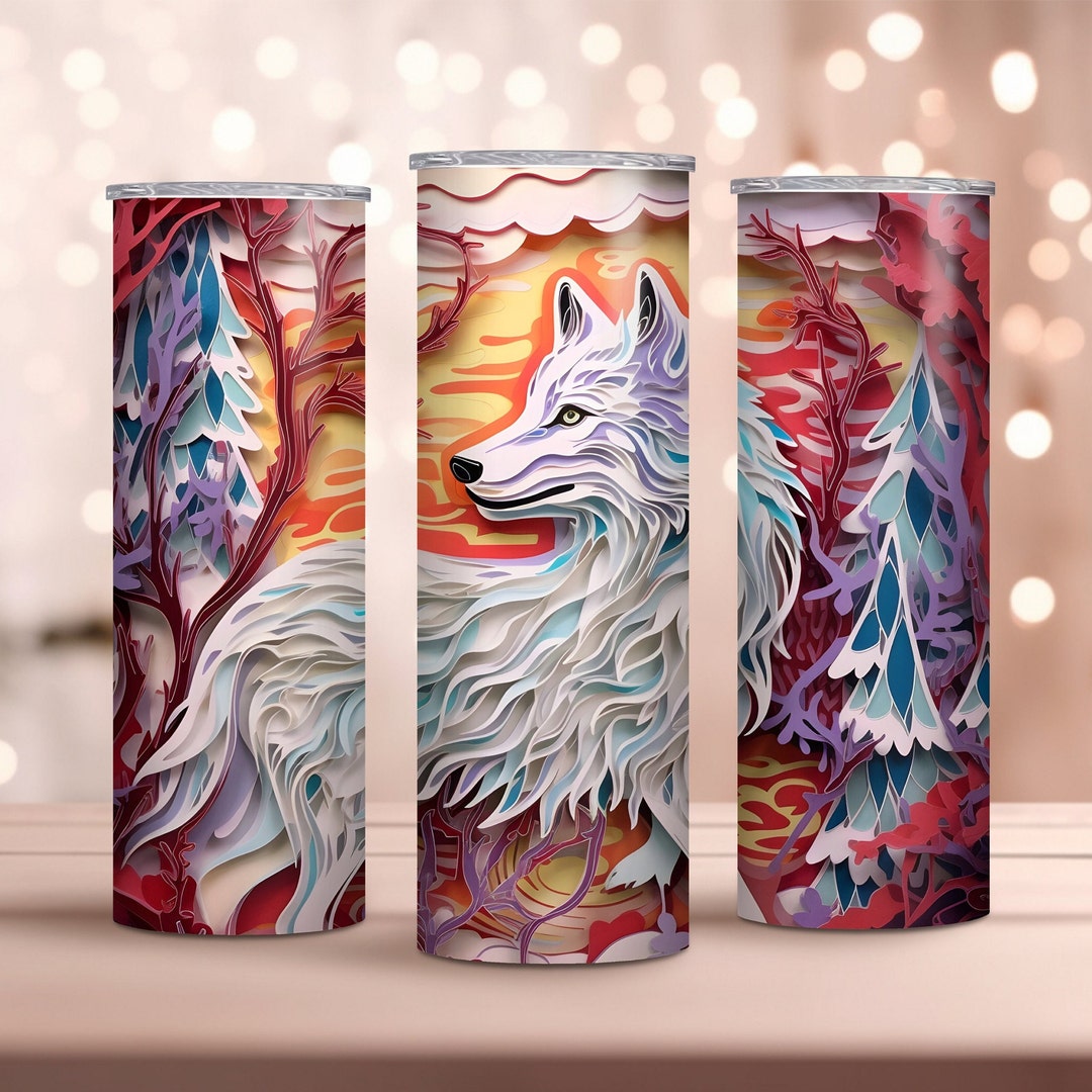 Mystic Winter Wolf Multi-dimensional Paper Cut Craft - Etsy