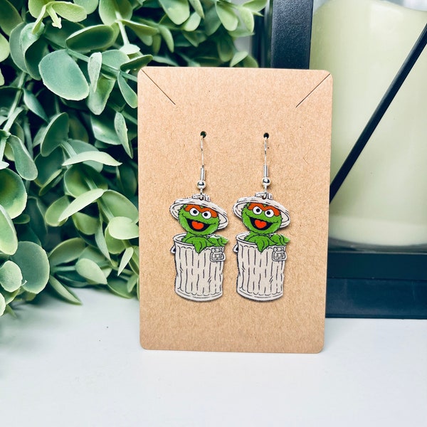 Oscar the Grouch Earring