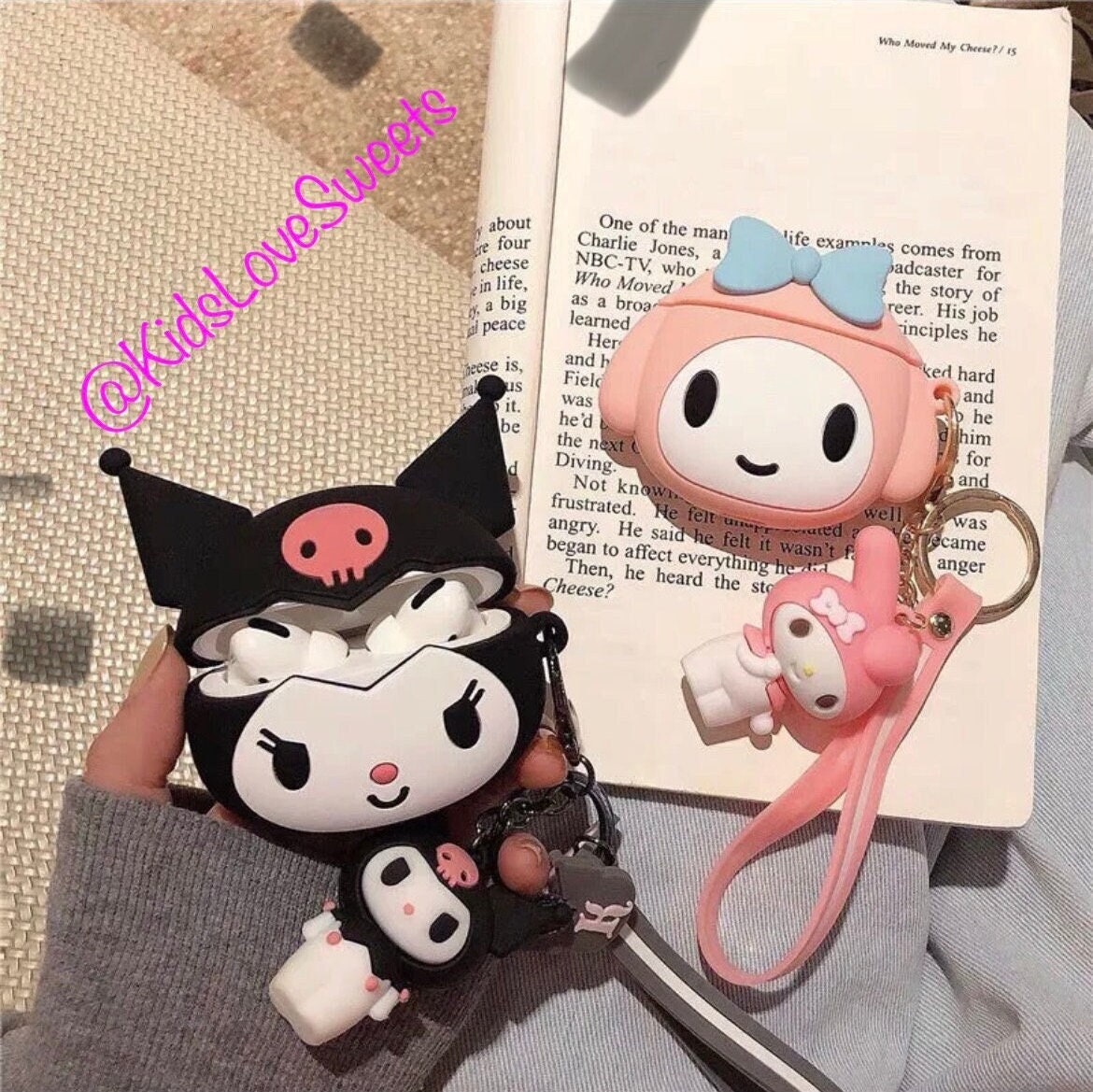 Funda Airpods 2 generación Amigos Hello Kitty Cinnamoroll Kuromi Melody -  Glow Fashion