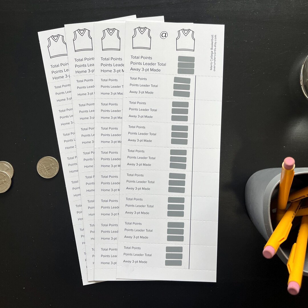 Over/under Sports Cards - College Basketball Men’s - 8 Player Game - (5 ...