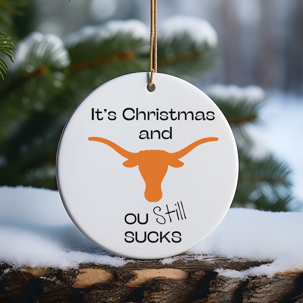 Longhorns Christmas Ornament Etsy