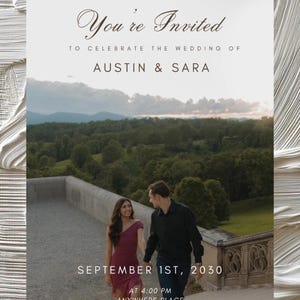 Modern Wedding Invitation Template – Minimalist Editable Invite, Instant Download, Printable PDF, Elegant Wedding Suite, Canva Template.