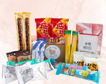 Korean Snack Box: Coffee, Cake, Biscuit Variety Set