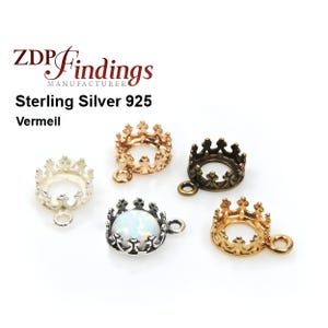 10pcs x 6mm Sterling Silver 925 Round Bezel Cup, Fit Swarovski ss29 or Cabochon Gemstone by ZDP USA Findings MANUFACTURER (9377SV)