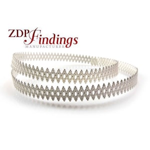 12 Inch (30.5cm) x7mm Width Sterling Silver 935 Strip Gallery Decorative Pattern wire (C000183) ZDP USA