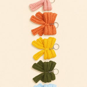 Handmade Crochet Bow Keychain