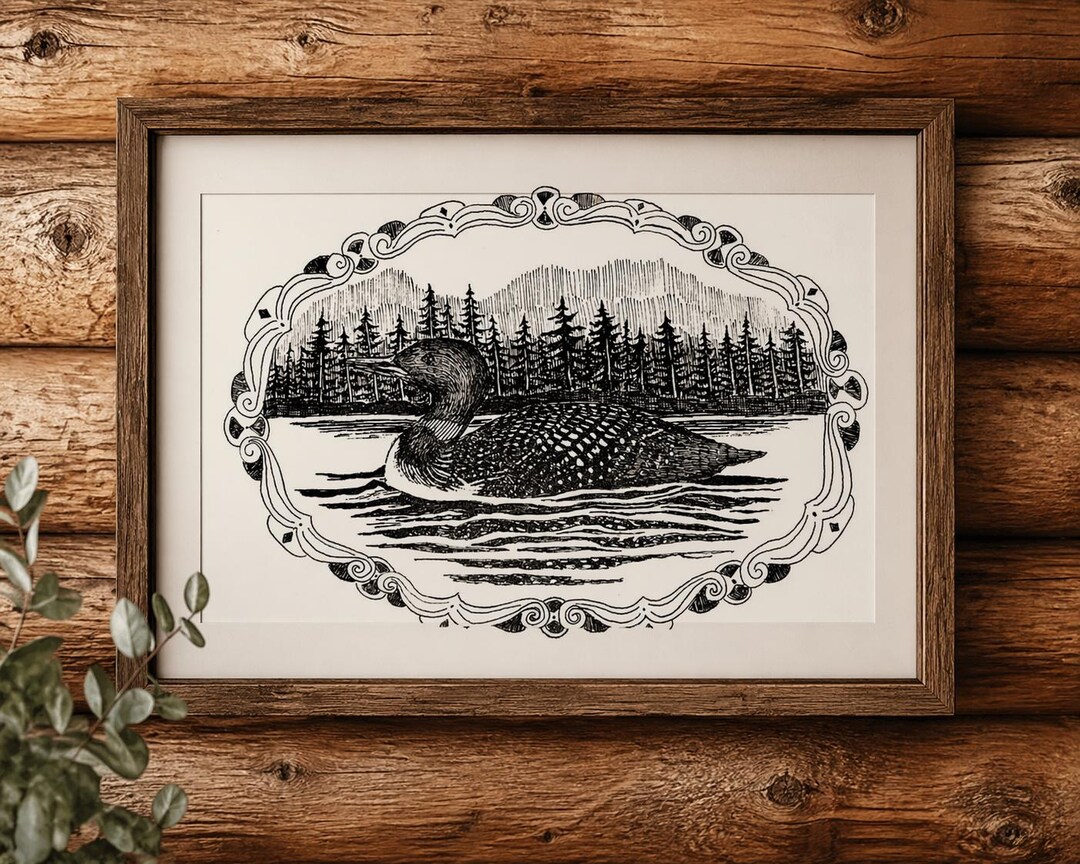 Downloadable Loon Illustration - Etsy