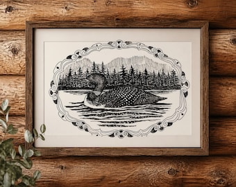 Downloadable Loon Illustration