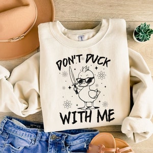 Ente nicht mit mir PNG | Lustiges sarkastisches Png | Lustige Ente | Erwachsenen Humor Png| Retro Snarky Png| Sarkasmus Png Shirt Sublimation