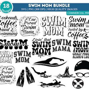 Swim Mom SVG Bundle | Schwimmen svg| Schwimmerin Mom png| Schwimmer Clipart| Schwimmende Mama| Schwimmen svg| Sport svg| Schwimmer Vektor| Sport Mama svg