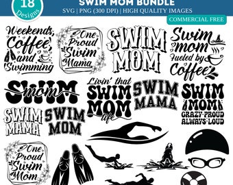 Swim Mom SVG Bundle| Swimming svg| Swimmer Mom png| Swimmer Clipart| Swimming Mom| Swim svg| Sports svg| Swimmer vector| Sports Mama svg