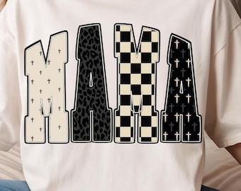 Retro Leopard Mama Christian Png, Christian Mama Shirt Sublimation Design, Mama Jesus Png, Bible verse Png (Digital Download)