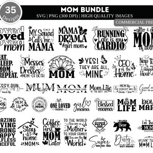 Mama SVG PNG Bündel | Muttertag geschnitten Datei | Mom svg | Mama Leben svg | Mädchen Mom svg | Mama svg| Lustige Mama svg | Mama Zitate svg | Gesegnete Mama png