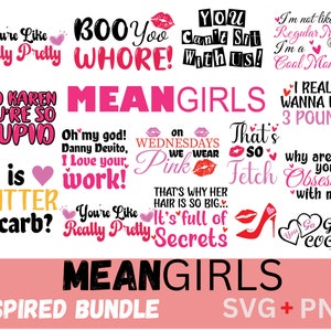 Mean Gal SVG PNG Bundle/ Burn Book Svg Png/ Mean Gal Party Svg Png/ Mean Gal clip art