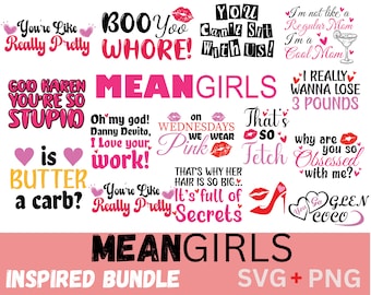 Mean Gal SVG PNG Bundle| Burn Book Svg Png| Mean Gal Party Svg Png| Mean Gal clip art