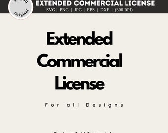 Extended Commercial License for all Files, License For All Designs, Clipart Sublimation Designs Commercial Use, LussoPoint License