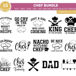 Chef SVG Bundle| Chef PNG Bundle| Baking svg bundle| Cooking svg bundle| Baker svg bundle| Chef knife Png