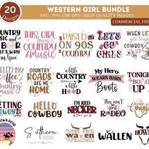 Ensemble cow-girl SVG PNG | Bonjour Svg | Permet aux filles de rodéo de s'amuser| Crâne de taureau Chase Dreams | Chapeau bottes western | Far West| Musique country svg