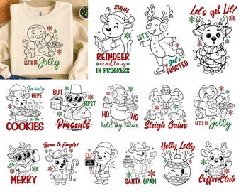 Funny Christmas PNG Bundle, Christmas Holiday Quotes, Christmas Png Bundle, Xmas Quotes Bundle Sublimation Design, Digital Download