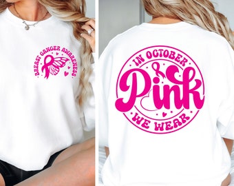 In October We Wear Pink Svg| In October we wear pink Png| Breast Cancer Awareness Svg| Mockup Included