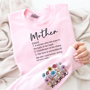 Définition de maman SVG PNG | Citation de maman png | Superwoman Svg | Maman rétro fleurs sauvages | Svg citation positive de maman | PNG de fleurs sauvages | Maman PNG | MamanChemise