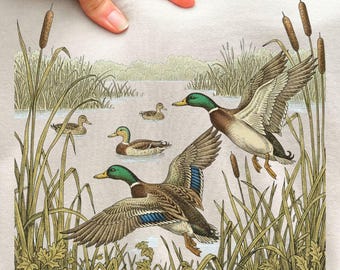 Retro Flying Mallard Duck Png, Duck Hunting Png, Duck Hunter png, Mallard png, Fall Country Png, Hunting Season (Design Sublimation)