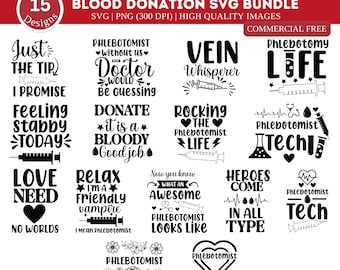 Blood Donation SVG Bundle| Blood Donation PNG Bundle| Boold Donation Shirt Design| Phlebotomy Svg| Phlebotomist Svg| Nurse Svg