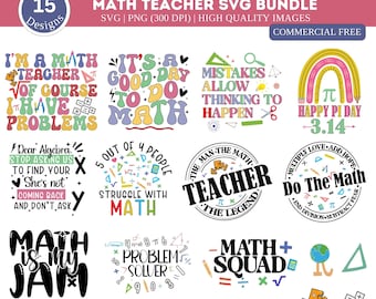Math Teacher SVG PNG Bundle| Math Teacher svg| Math Teacher Shirt Svg| Teacher Svg| Back to School svg| Math Teacher Gift svg| Teach svg