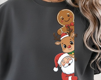 Babbo Natale Png, Design di sublimazione per le festività di Babbo Natale, Png festivo alla moda, Png di Buon Natale, Png di Renna, Png di Pan di Zenzero